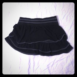 Black and gray mini skirt with a frill